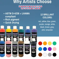 Acrylic Paint Set – 12 Vibrant Colors