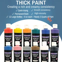 Acrylic Paint Set – 12 Vibrant Colors