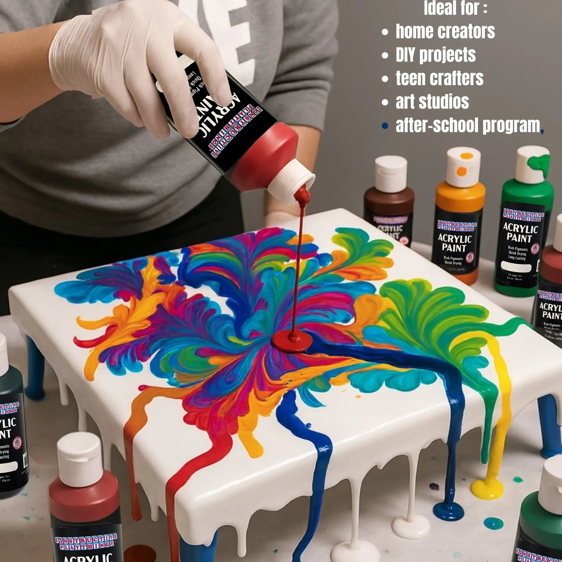 Acrylic Paint Set – 12 Vibrant Colors