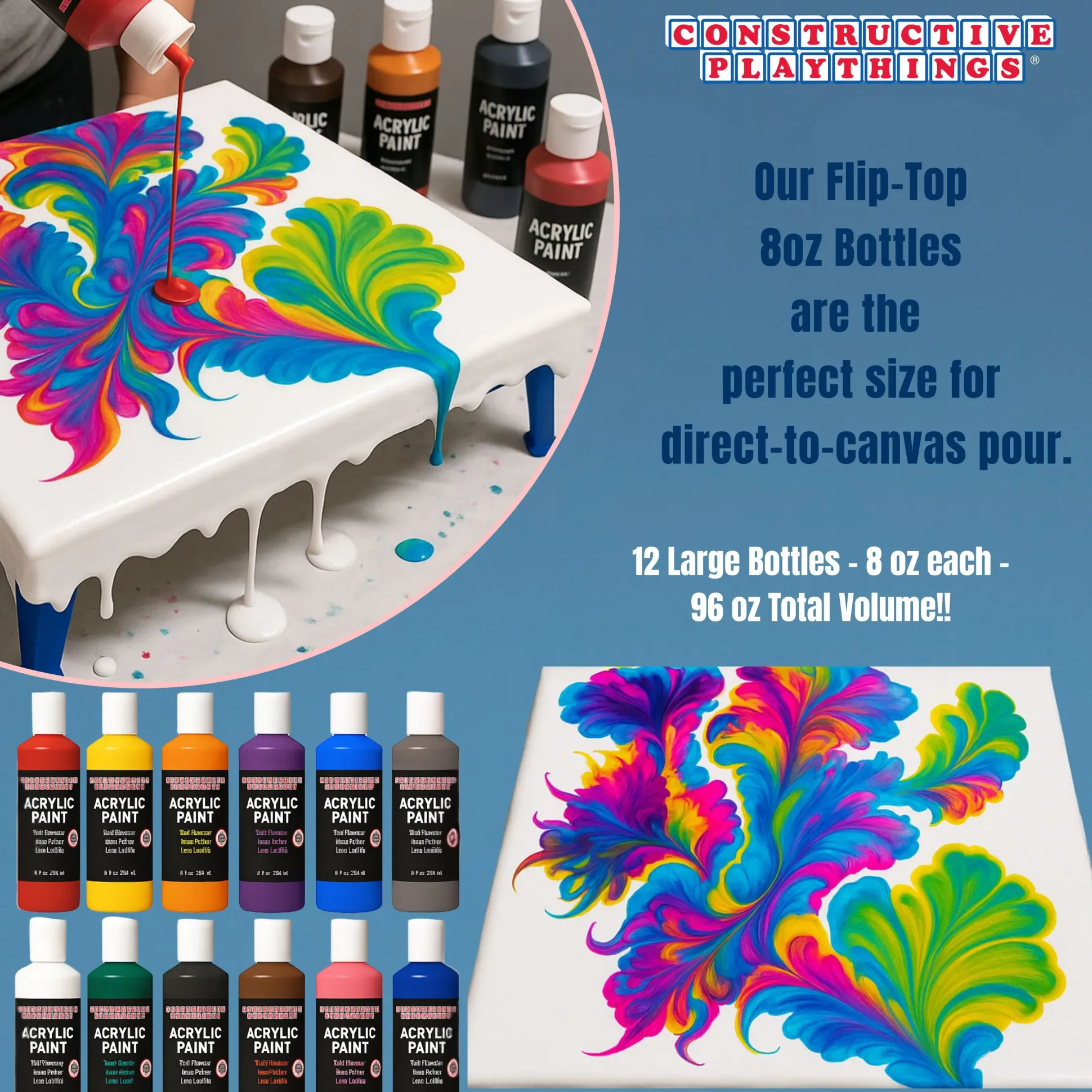 Acrylic Paint Set – 12 Vibrant Colors