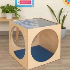 Acrylic Sky Top Playhouse Cube With Floor Mat | Serene Quiet Space for Early Childhood Classrooms