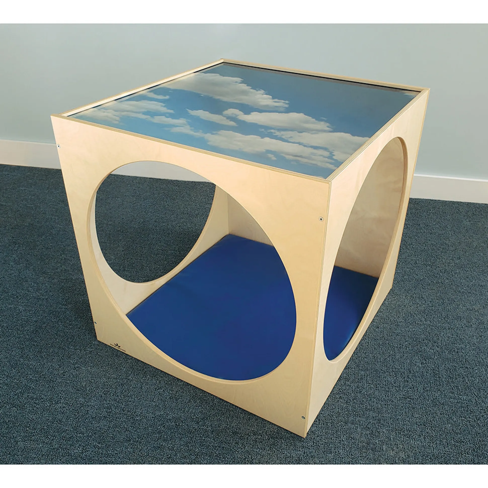 Acrylic Sky Top Playhouse Cube With Floor Mat | Serene Quiet Space for Early Childhood Classrooms