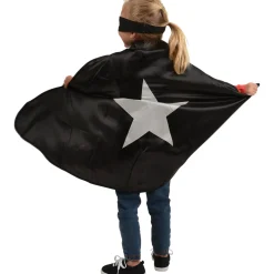 Adjustable Black Hero Cape & Mask Set