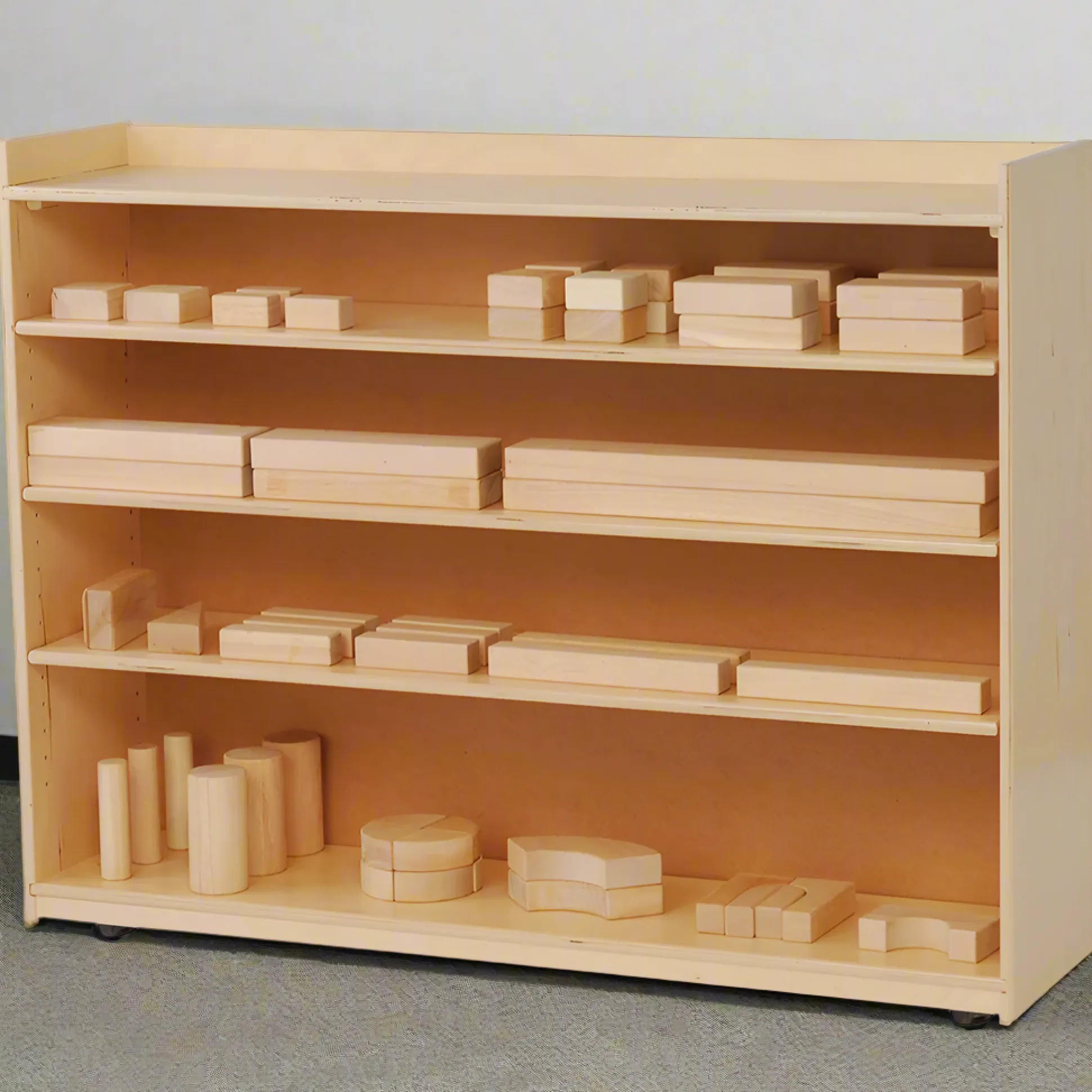 Adjustable Shelves Bookcase | Mobile Classroom Storage