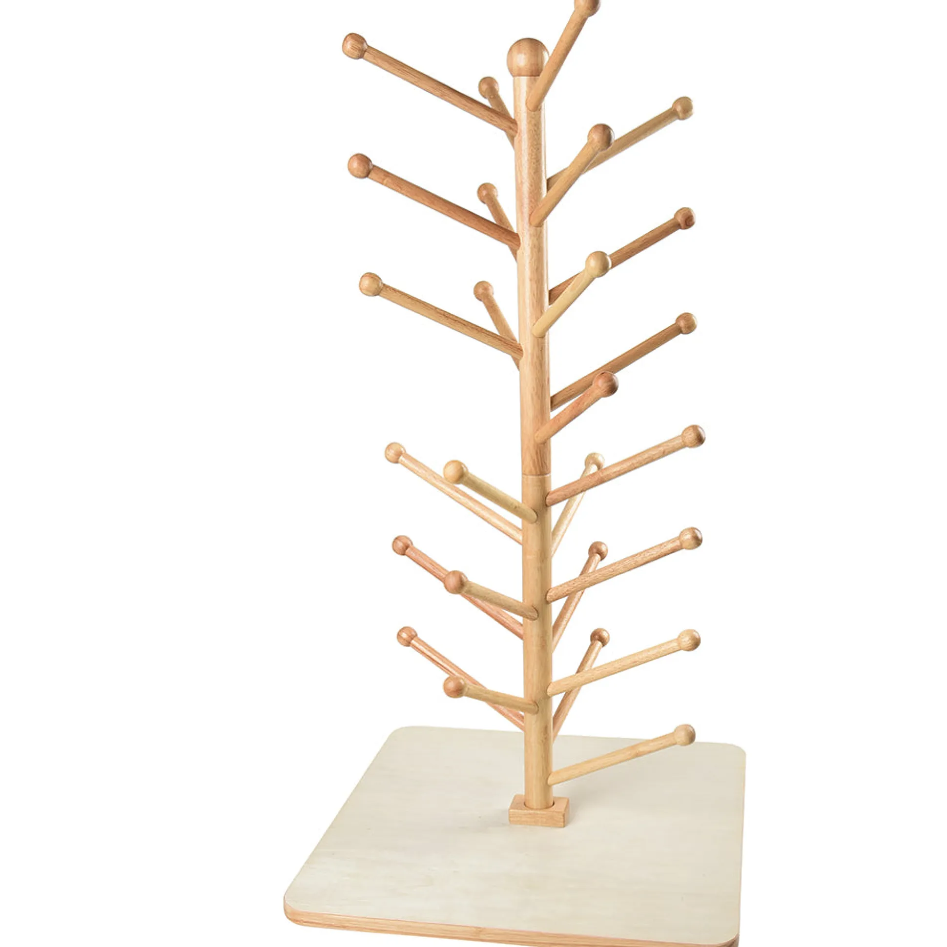 Adjustable Wooden Puppet Tree Display Stand | Holds Up to 26 Puppets