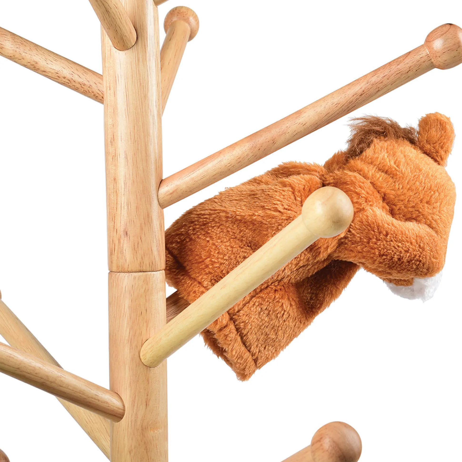 Adjustable Wooden Puppet Tree Display Stand | Holds Up to 26 Puppets