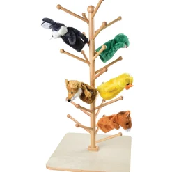 Adjustable Wooden Puppet Tree Display Stand | Holds Up to 26 Puppets