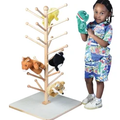 Adjustable Wooden Puppet Tree Display Stand | Holds Up to 26 Puppets