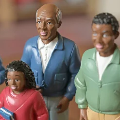 African American Pretend Play Vinyl Family Figurines | 8 Piece Set