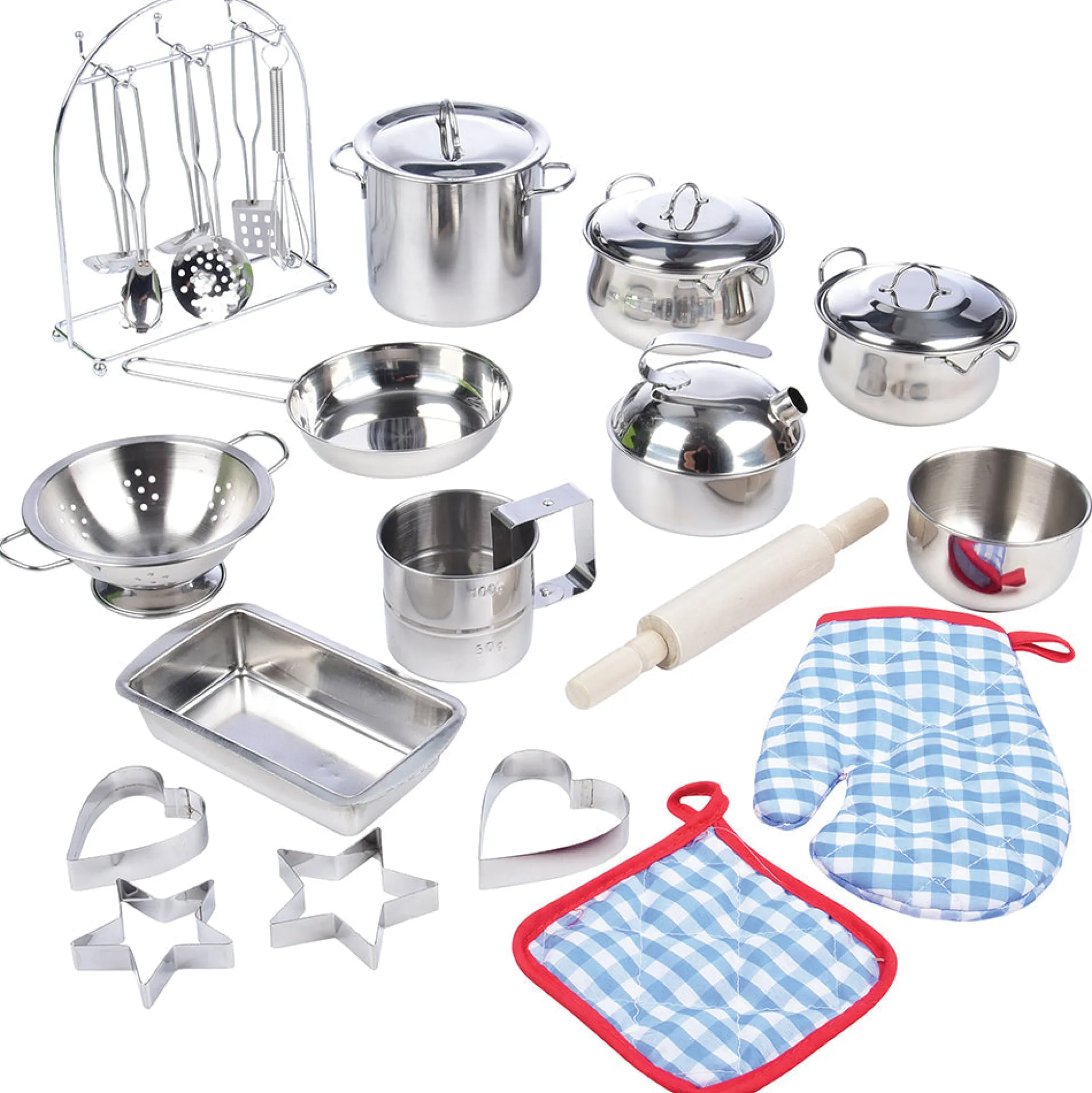All-Play Stainless Steel 27-Piece Toy Cookware Set