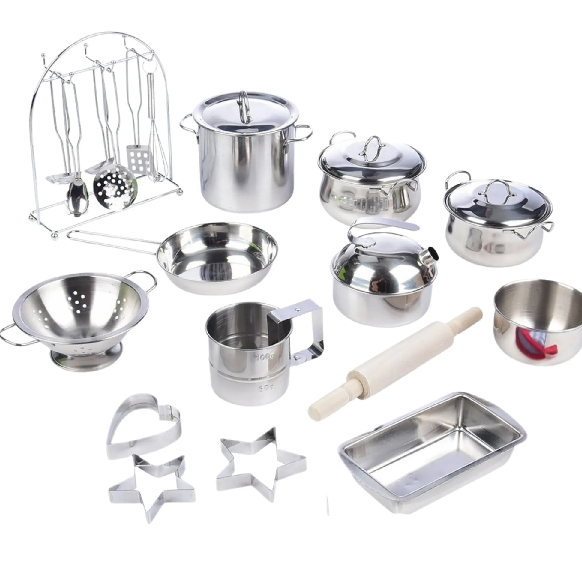 All-Play Stainless Steel 27-Piece Toy Cookware Set