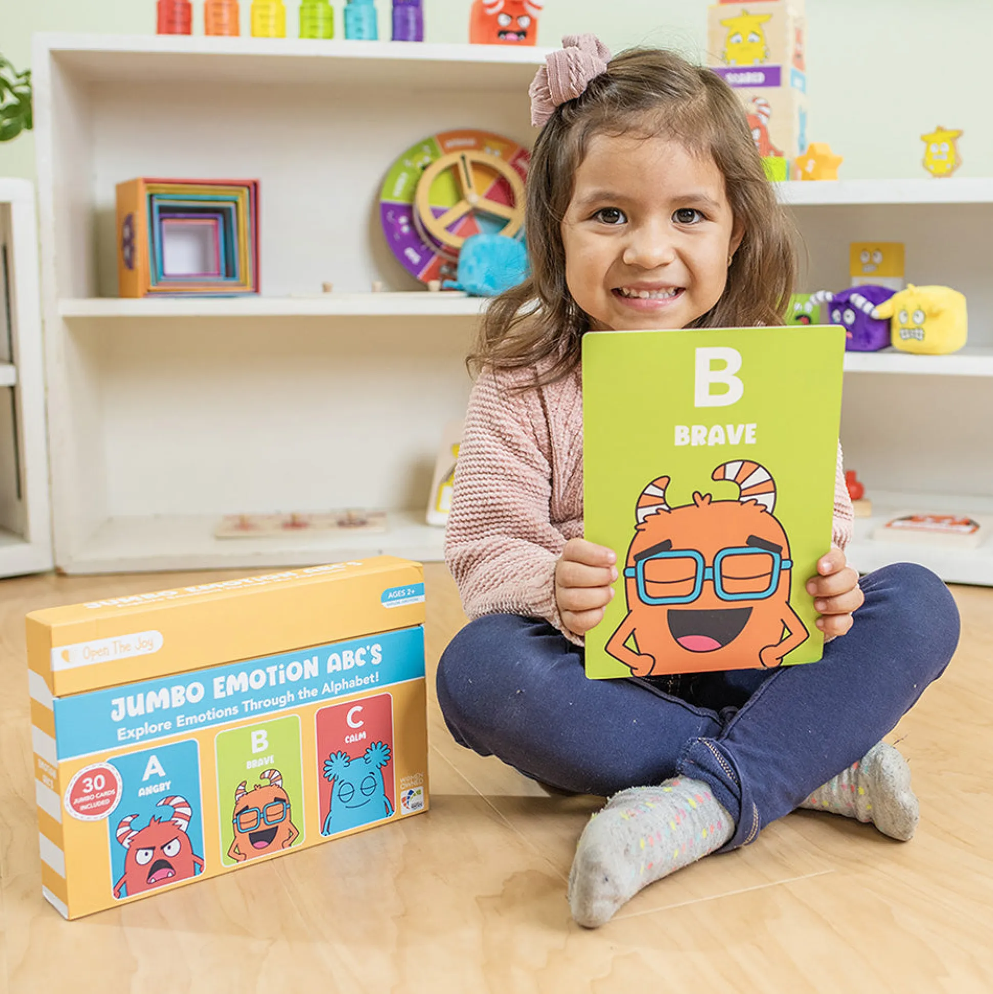 Alphabet of Emotions Flashcards | Jumbo ABC Feelings Learning Cards