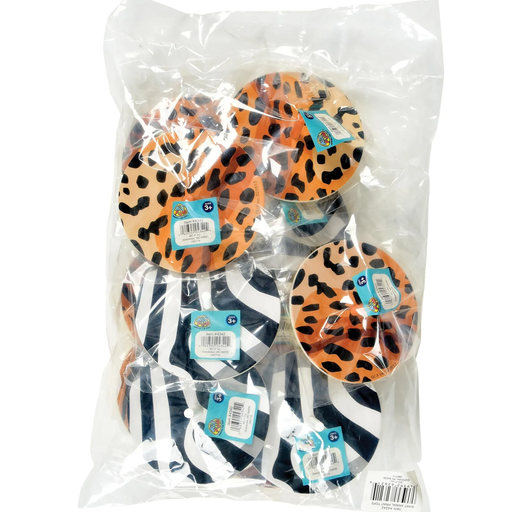Animal Print Spinning Tops
