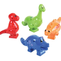 Animals for Preschool Building Bricks | 17-Piece Dinosaur, Wild & Farm Animal Play Set