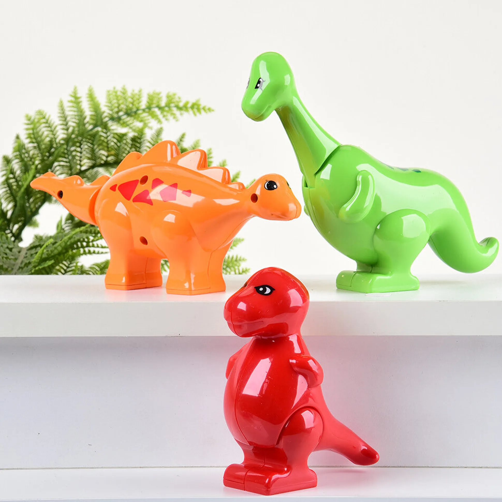 Animals for Preschool Building Bricks | 17-Piece Dinosaur, Wild & Farm Animal Play Set