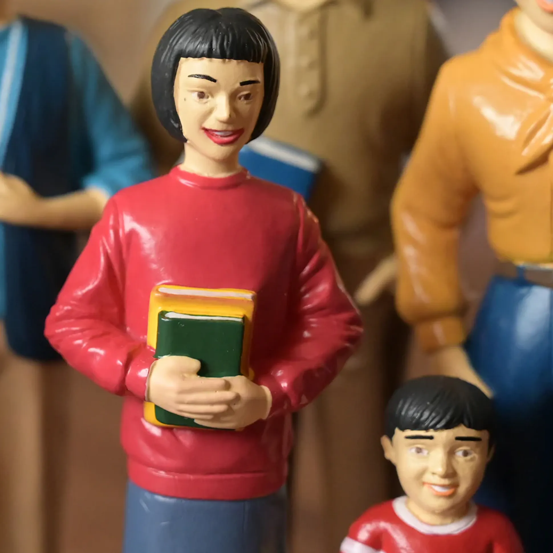 Asian Pretend Play Vinyl Family Figurines | 8 Piece Set