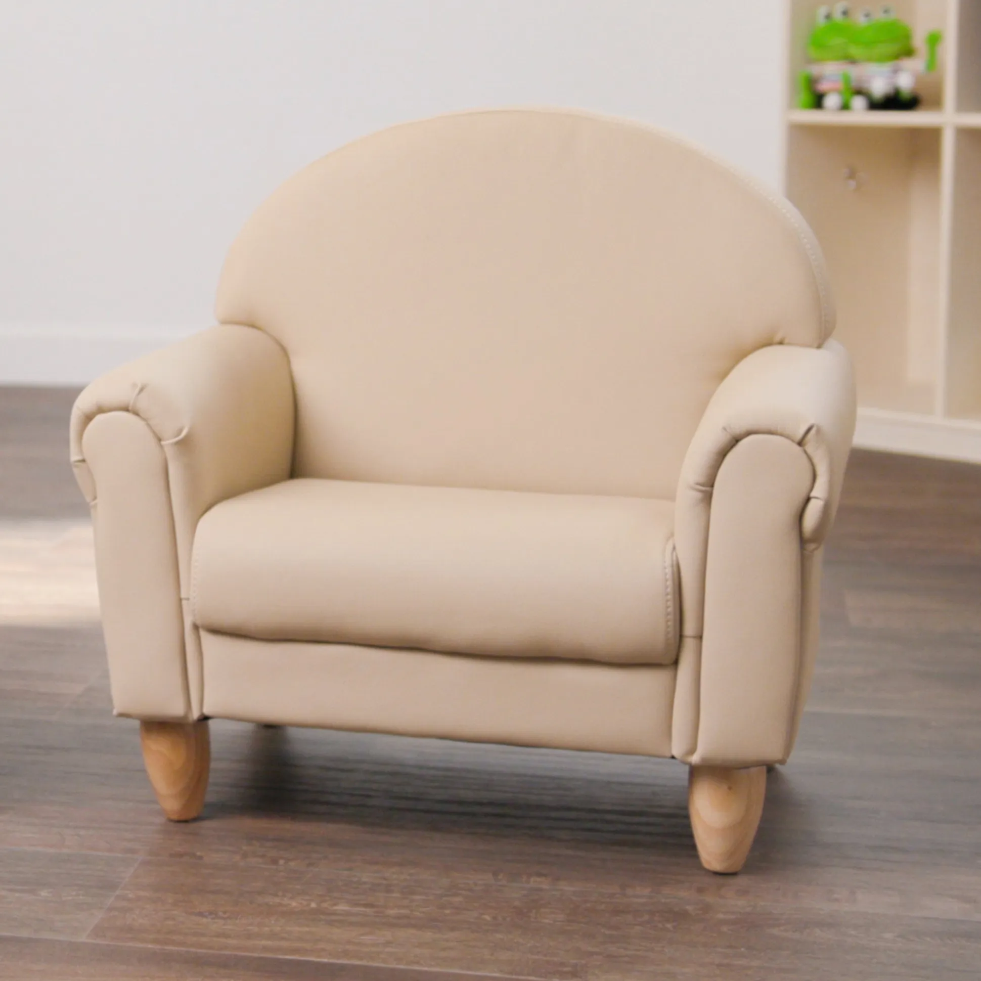 As We Grow™ Kids Chair | Adjustable Vegan-Leather Seating with Natural Wood Legs