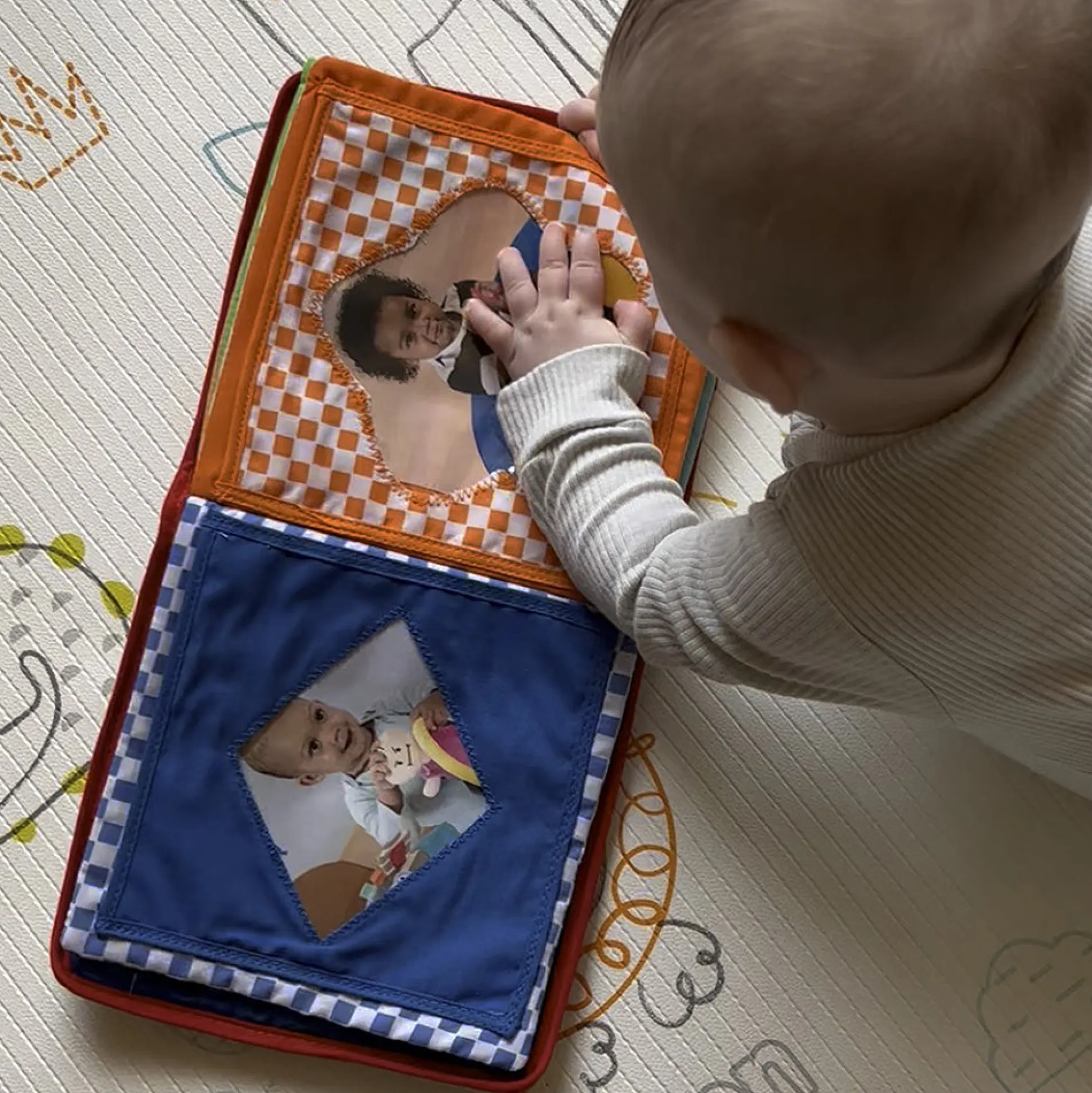 Baby's First Photo Album | Interactive Family & Friends Recognition Book with Mirror