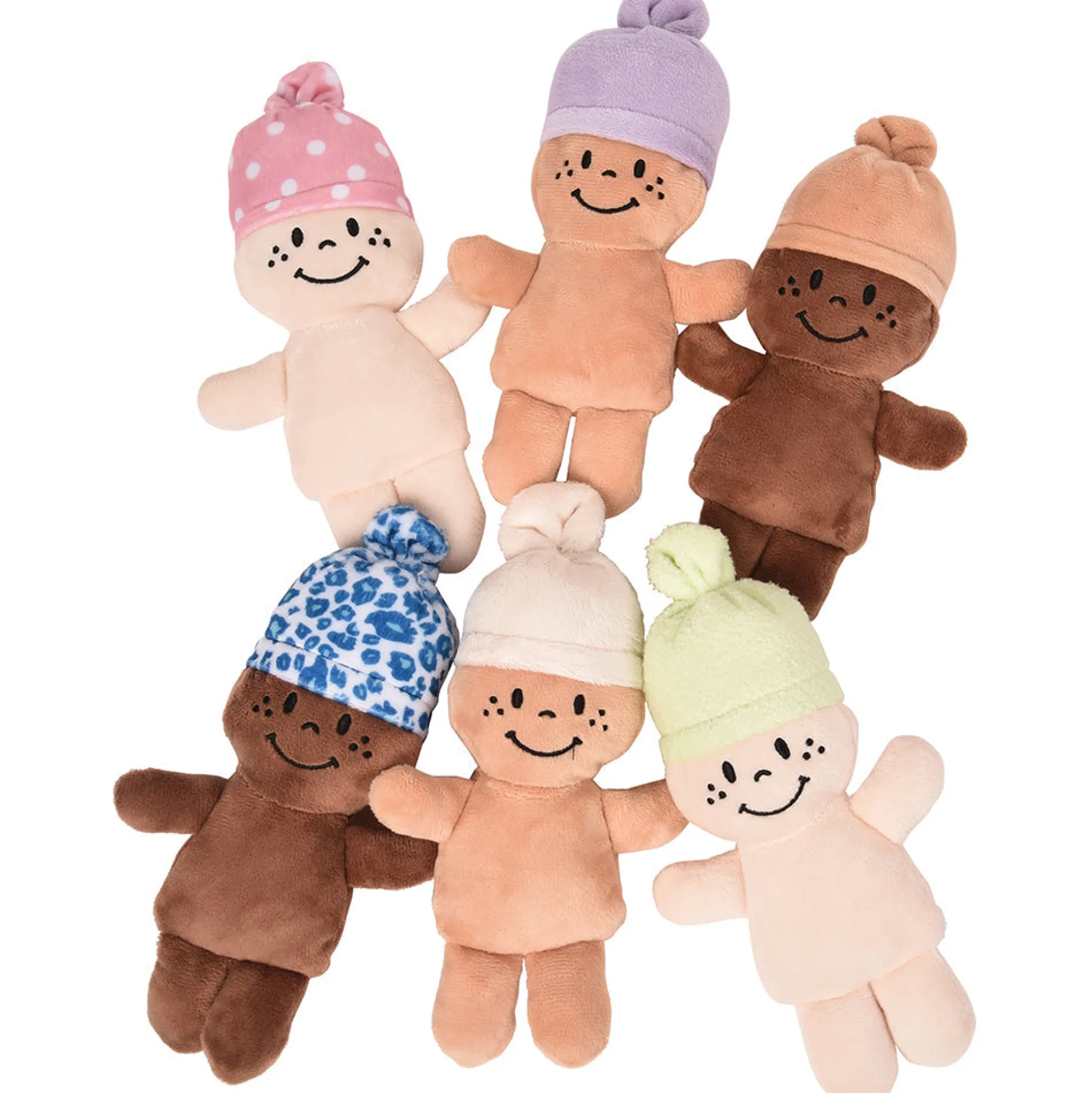 Basket of Babies | Six Soft, Diverse Dolls with Removable Dresses & Take-Along Basket