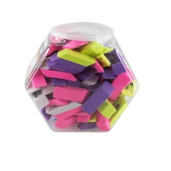 Baumgartens Neon Erasers – Tub of 100