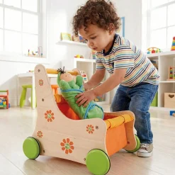 Beginner's Wooden Push Buggy with Safe Storage for Ages 12 Months+