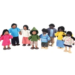 Bendable Multicultural Wooden Doll Families | 16-Piece Diverse Pretend Play People Set