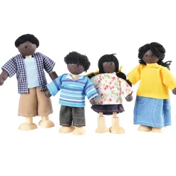 Bendable Multicultural Wooden Doll Families | 16-Piece Diverse Pretend Play People Set