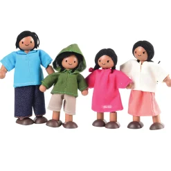 Bendable Multicultural Wooden Doll Families | 16-Piece Diverse Pretend Play People Set