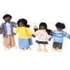 Bendable Wooden Dolls - African American Family | 4 Piece Set