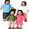 Bendable Wooden Dolls - Hispanic Family | 4 Piece Set