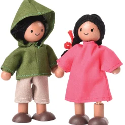 Bendable Wooden Dolls - Hispanic Family | 4 Piece Set