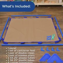 Big Screen PlayPanel® | Almond Free-Standing Classroom Divider with Feet
