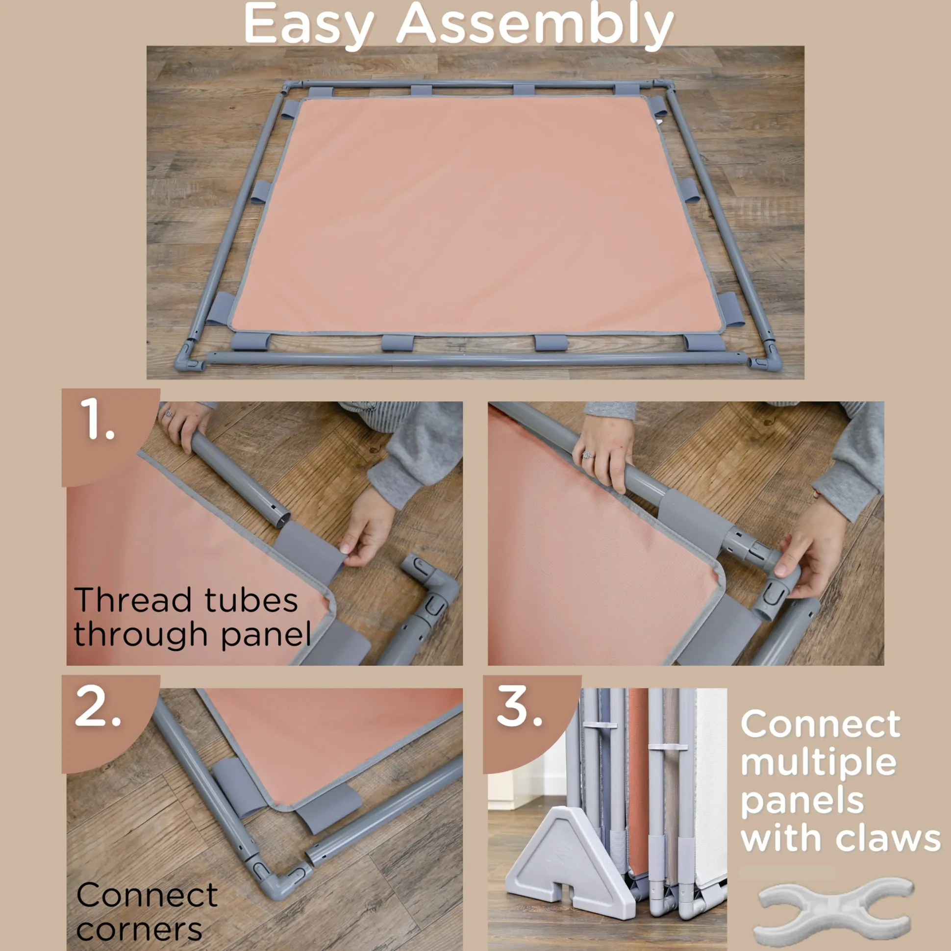 Big Screen PlayPanel® | Clay Free-Standing Classroom Divider with Feet