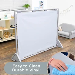 Big Screen PlayPanel® | Fog Blue Free-Standing Classroom Divider with Feet
