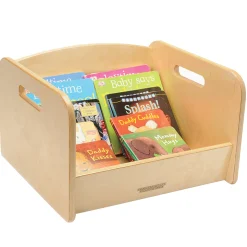 Birch Floor Book Browser | Eco-Friendly Wooden Classroom Storage