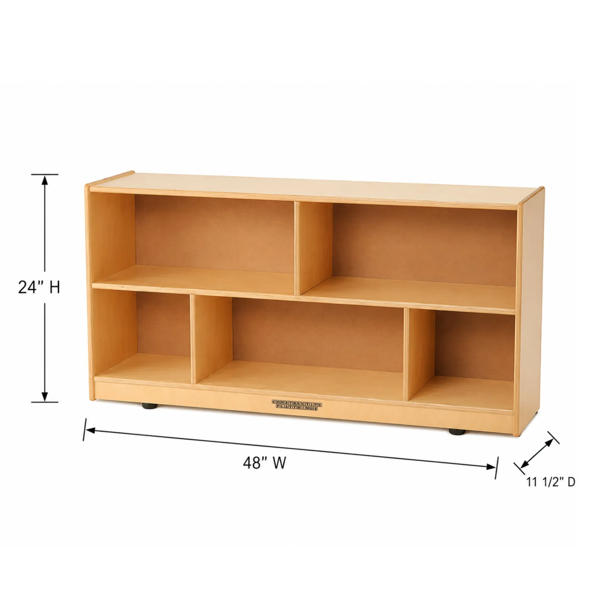 Birch Low Storage & Woven/Wicker Basket Organization Center