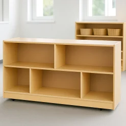 Birch Two-Level Low Storage Unit | Eco-Friendly & Easy Mobility
