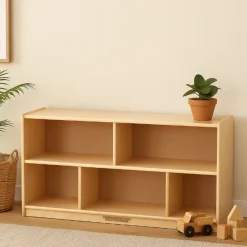 Birch Two-Level Low Storage Unit | Eco-Friendly & Easy Mobility