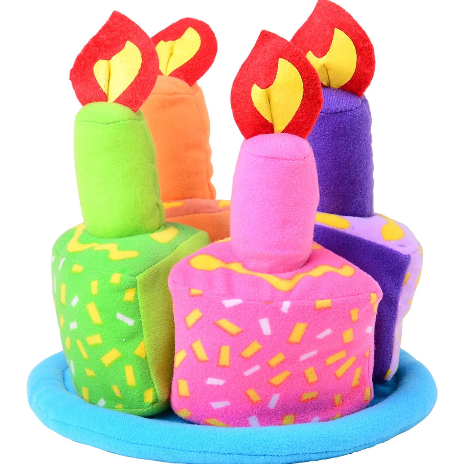 Birthday Cake 9-Piece Play Set | Soft Fabric Cake with Removable Slices, Candle, and Plate