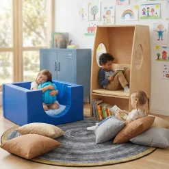 Blue Cuddle Ball Sensory Pillow | Soft Tactile Comfort Ball