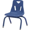 Blue 10" Stacking Chair with Powder-Coated Legs