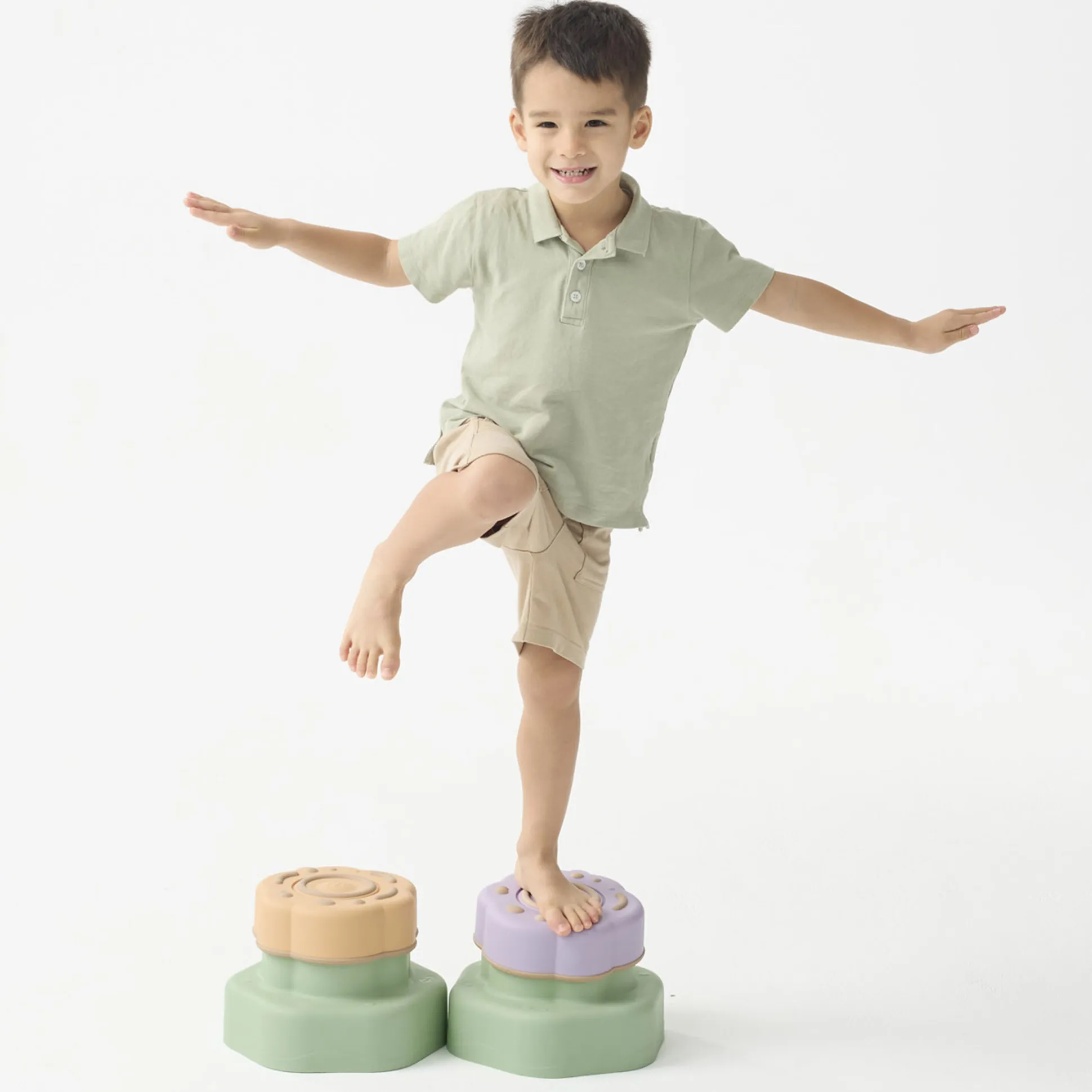 Bouncing Flowers Sensory Balance Steppers | Interactive Stepping Stones with Dual Bounce Levels