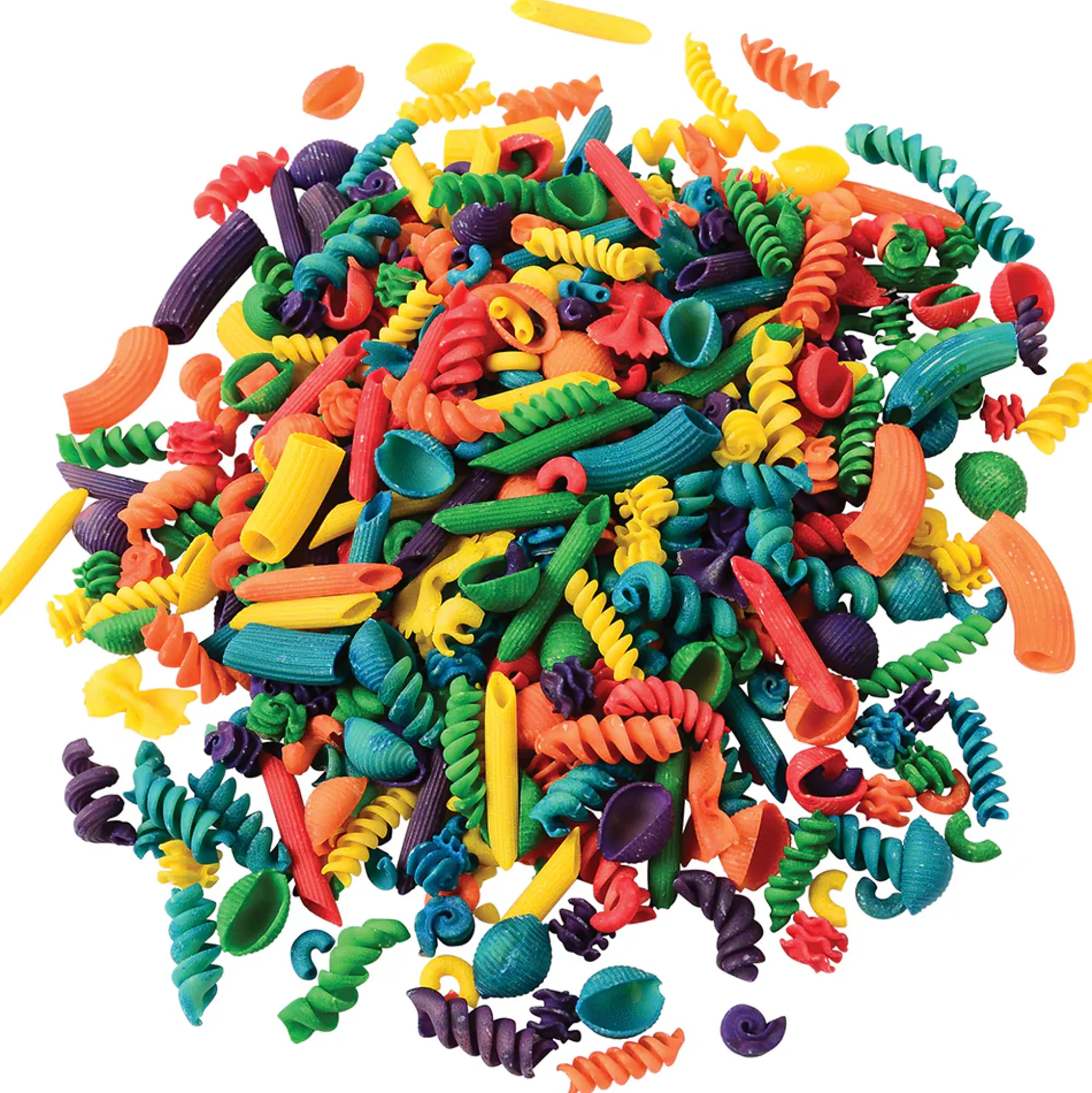 Brightly Colored Macaroni Shapes | 1 lb. Non-Toxic Craft Shapes