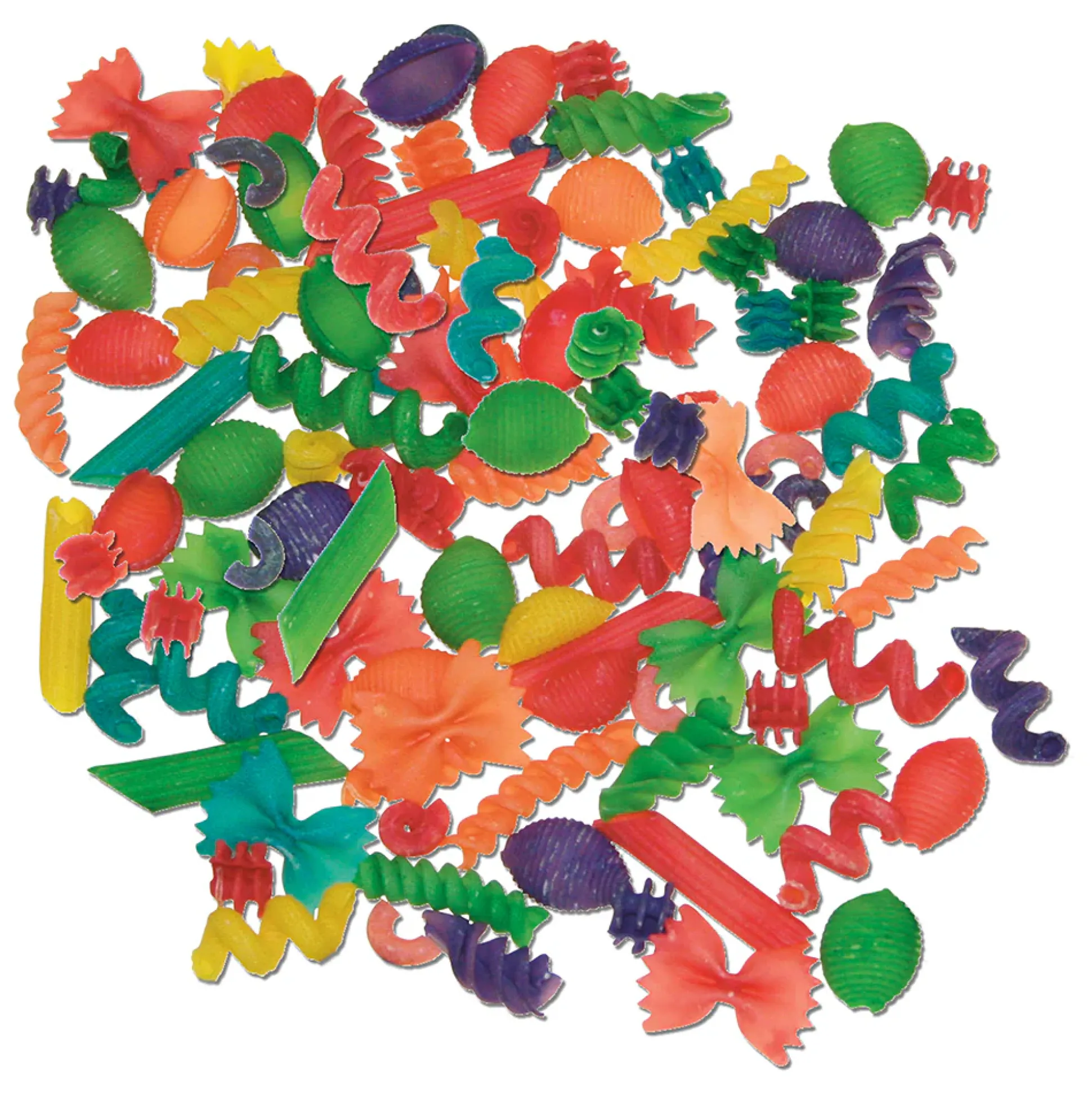 Brightly Colored Macaroni Shapes | 1 lb. Non-Toxic Craft Shapes