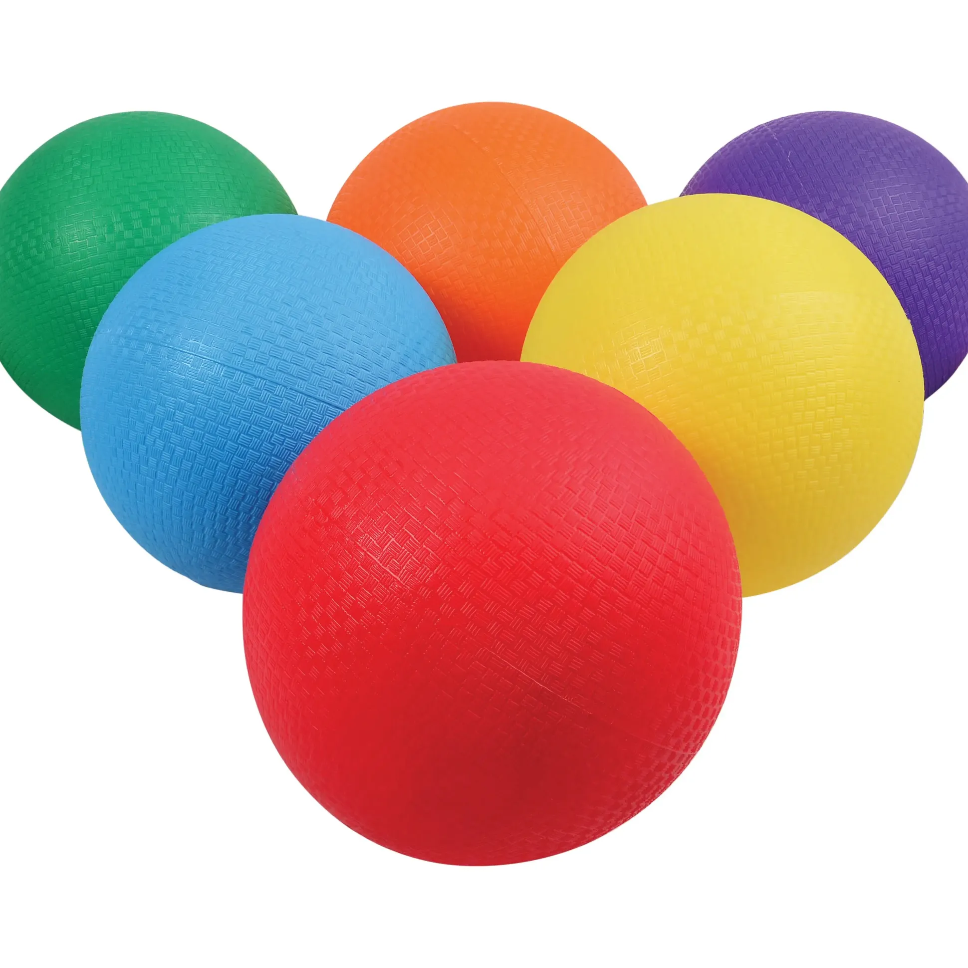 Brightly Colored Playground Balls | 6-Pack Durable 8.5" Rubber Balls for Outdoor Play, Kicking & Tossing