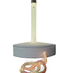Bubble Tube & Fiber Optic Corner with Platform Bundle | 71" Color-Changing Bubble Tube + 100-Strand Fiber Optic Light Source with Padded Platform