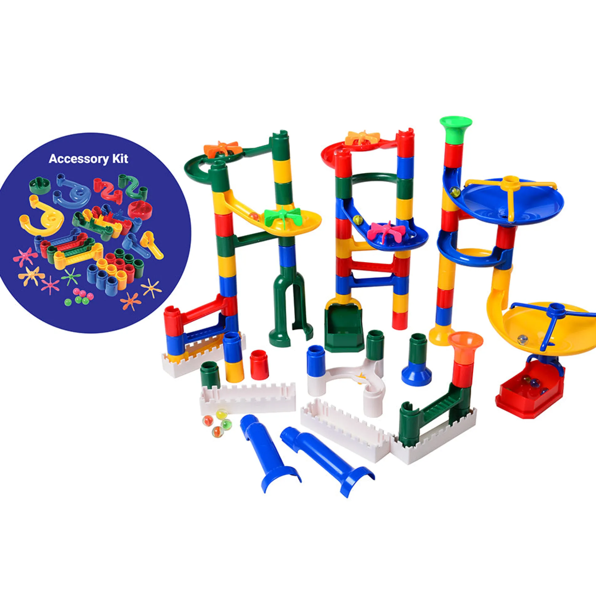 Build and Play Marble Run with Accessory Set