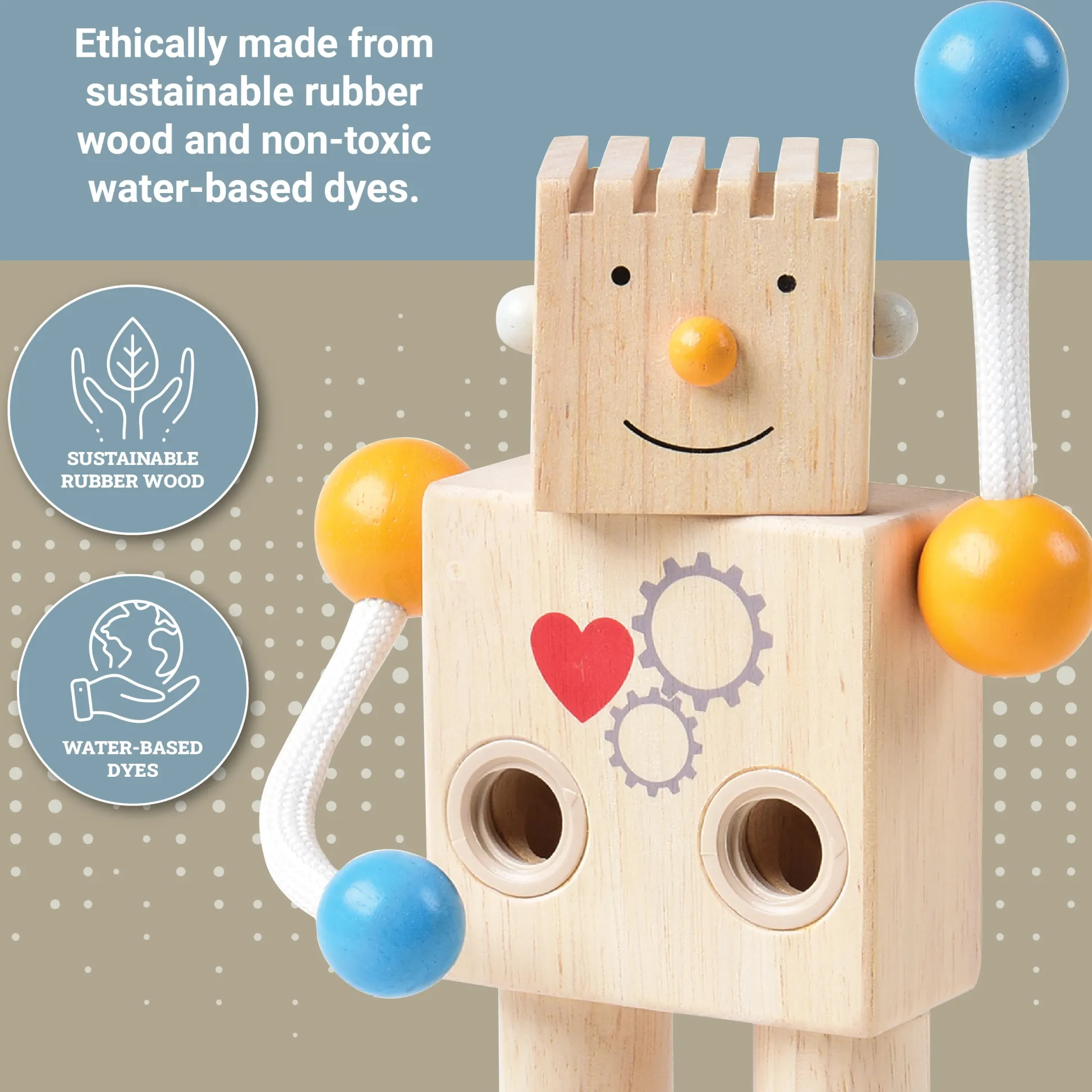 Build-A-Robot Emotion Learning Toy | Sustainable Wooden Toy