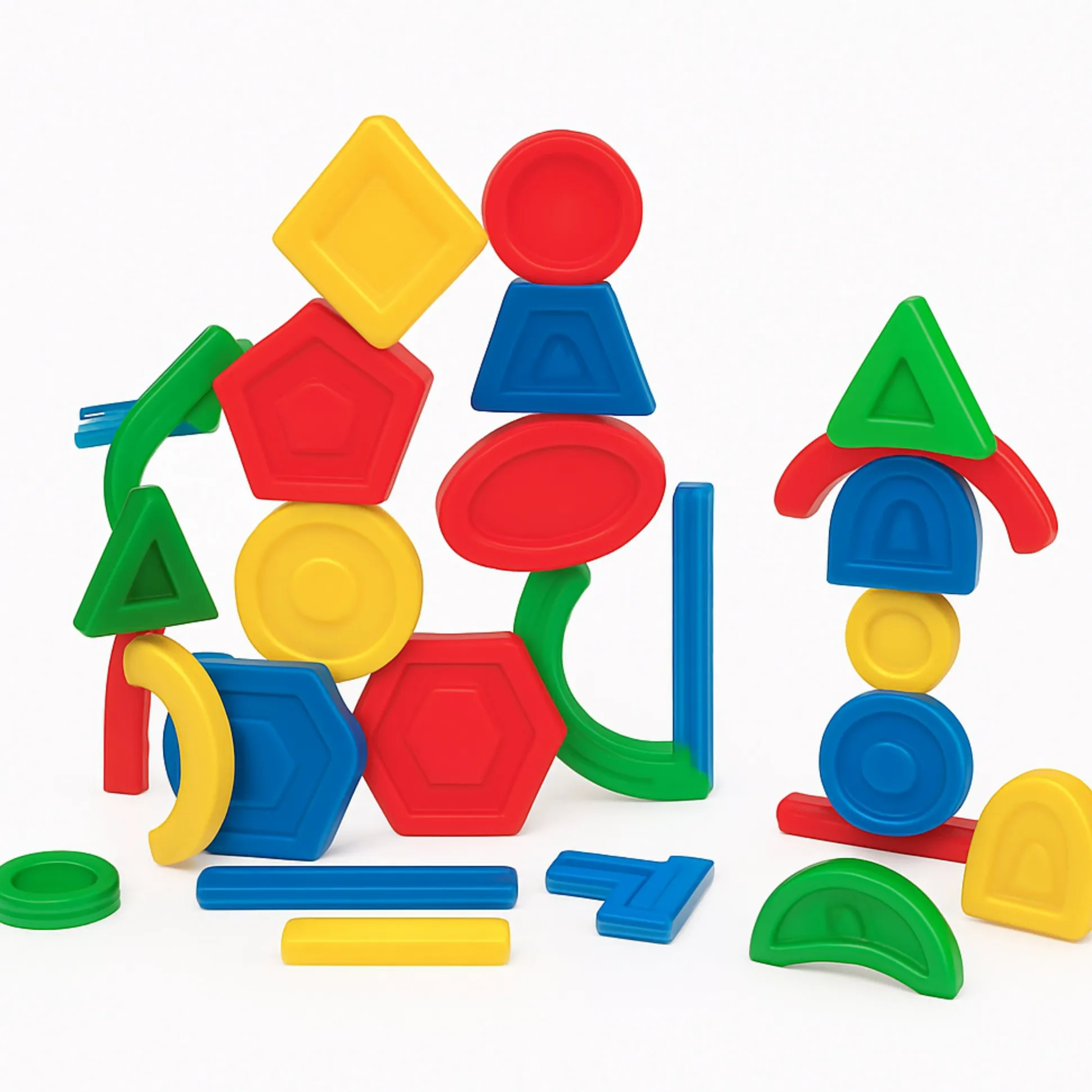 Building Shapes 300-Piece Set – STEM Construction Toy for Preschool and Early Education