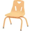 Camel 10" Stacking Chair with Powder-Coated Legs